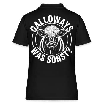Emblème de la vache de Galloway - Polo Femme - noir - Dos - Ailine (174cm)