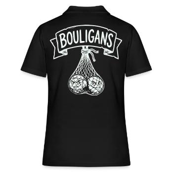 Chapeau de boule, tablier de boule, short de boule, polo - Polo Femme - noir - Dos - Ailine (174cm)