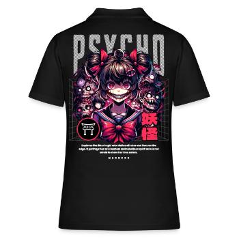 Psycho Madness : Fille de l’Horreur d’Anime - Polo Femme - noir - Dos - Ailine (174cm)