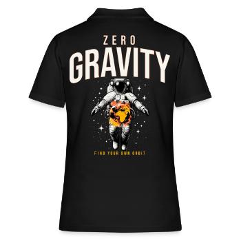 Astronautes en apesanteur terrestre Espace - Polo Femme - noir - Dos - Ailine (174cm)