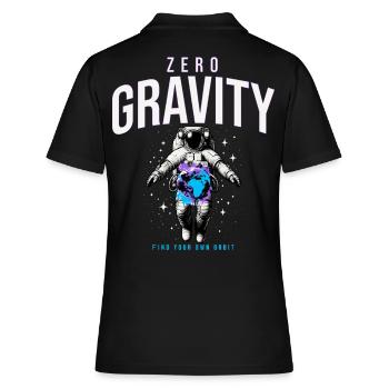 Astronautes en apesanteur terrestre Espace - Polo Femme - noir - Dos - Ailine (174cm)