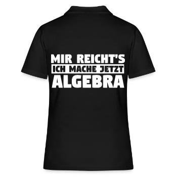 Mathematik Mathe Rechnen Algebra - Frauen Polo Shirt - Schwarz - Hinten - Ailine (174cm)