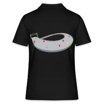 MARBLE RUN - Women's Polo Shirt - black - Back - Ailine (174cm)
