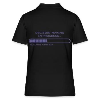 Witziges Ladebalken Design für Unentschlossene - Frauen Polo Shirt - Schwarz - Hinten - Ailine (174cm)