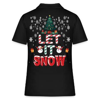 Let It Snow Flocon de neige de Noël - Polo Femme - noir - Dos - Ailine (174cm)