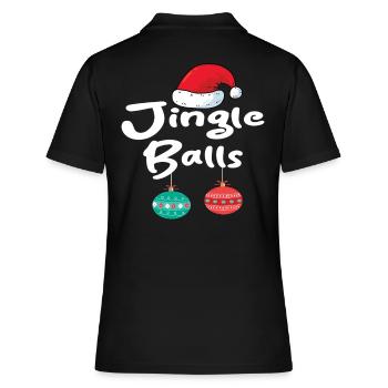 Jingle Balls Tinsel Seins Drôle Assorti Couple Che - Polo Femme - noir - Dos - Ailine (174cm)