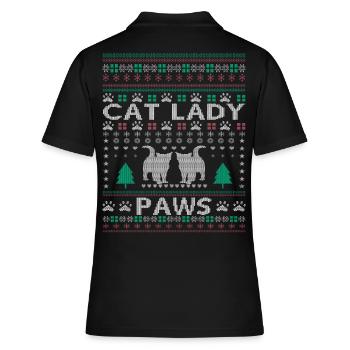 Dame chat de Noël - Polo Femme - noir - Dos - Ailine (174cm)