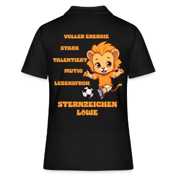 Football Zodiac Leo Features Kids - Women's Polo Shirt - black - Back - Ailine (174cm)