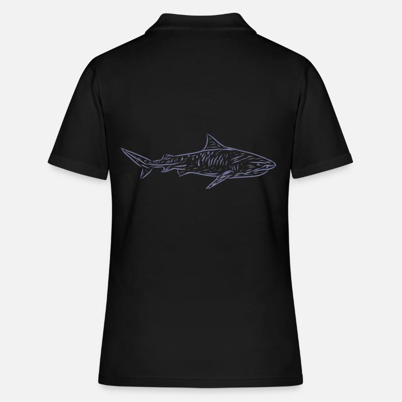 Requin - Polo Femme - noir