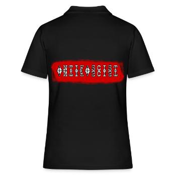ANTIFASCISTE, ANTIFASCISTE, ANTIFASCISME - Polo Femme - noir - Dos - Ailine (174cm)