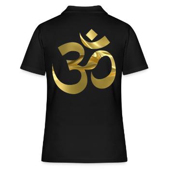 OM - Frauen Polo Shirt - Schwarz - Hinten - Ailine (174cm)