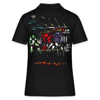 abstrait - Polo Femme - noir - Dos - Ailine (174cm)
