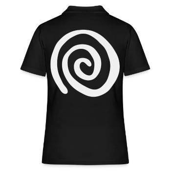 Spirale d’hypnose de motif et d’illusion - Polo Femme - noir - Dos - Ailine (174cm)