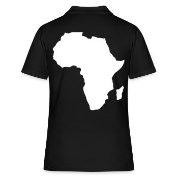 Afrique continent carte blanc - Polo Femme - noir - Dos - Ailine (174cm)