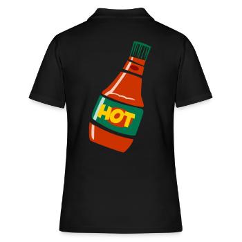 Sauce piquante - grillades et barbeque - Polo Femme - noir - Dos - Ailine (174cm)