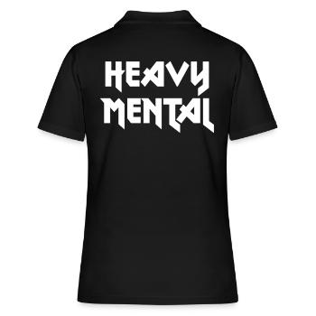 Heavy Metal - schwer psychisch - Frauen Polo Shirt - Schwarz - Hinten - Ailine (174cm)