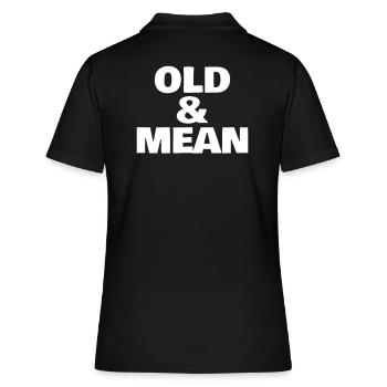 OLD AND MEAN - Women's Polo Shirt - black - Back - Ailine (174cm)
