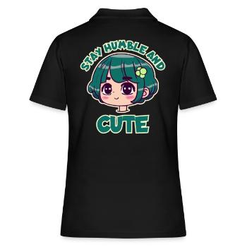 Restez humble et doux - Anime Girl - Polo Femme - noir - Dos - Ailine (174cm)