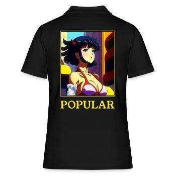 Anime Girl populaire - Le phénomène de l’anime pop - Polo Femme - noir - Dos - Ailine (174cm)
