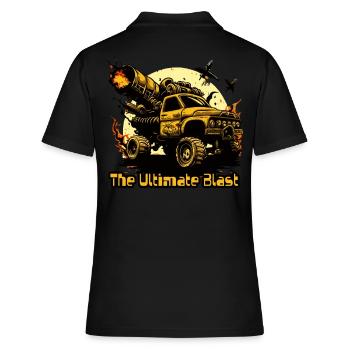 der ultimative Blast Monster Truck - Frauen Polo Shirt - Schwarz - Hinten - Ailine (174cm)