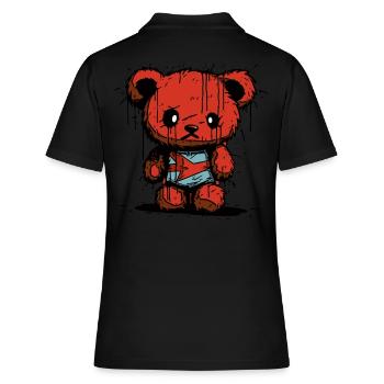 ours en peluche grunge jouet - Polo Femme - noir - Dos - Ailine (174cm)