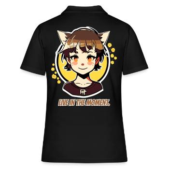 Vis dans l’instant présent, fille chat - Polo Femme - noir - Dos - Ailine (174cm)