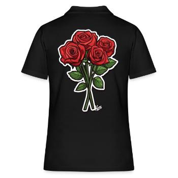 Un bouquet de roses - Polo Femme - noir - Dos - Ailine (174cm)