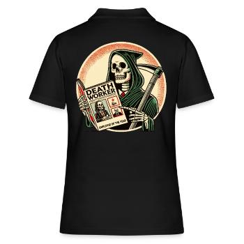 Grim Reaper lit le magazine Death Worker - Polo Femme - noir - Dos - Ailine (174cm)