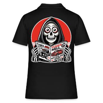 Grim Reaper lit le magazine JDM Car Tuner - Polo Femme - noir - Dos - Ailine (174cm)