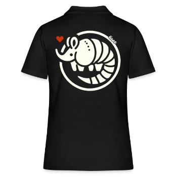 Amour du tatou - Polo Femme - noir - Dos - Ailine (174cm)