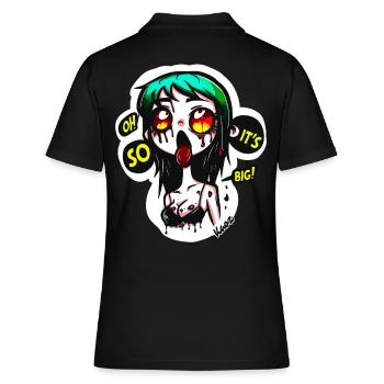 Oh, c’est tellement grand : Zombie d’horreur choqué - Polo Femme - noir - Dos - Ailine (174cm)