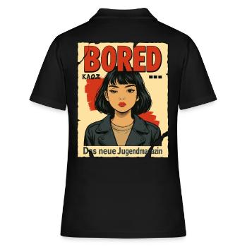 Bored : le nouveau faux magazine jeunesse - Polo Femme - noir - Dos - Ailine (174cm)