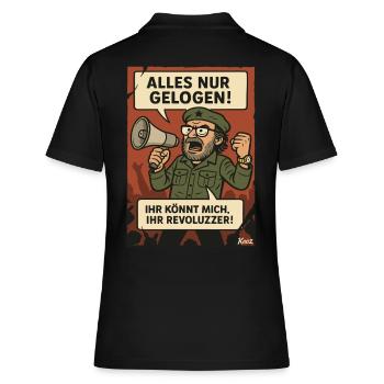 Tout cela n’est qu’un mensonge ! Parodie révolutionnaire - Polo Femme - noir - Dos - Ailine (174cm)
