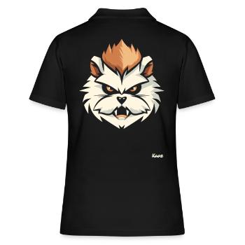 Tête de hamster en colère avec mohawk - Polo Femme - noir - Dos - Ailine (174cm)