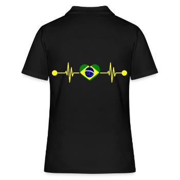 Heartbeat Brésil brésilien - Polo Femme - noir - Dos - Ailine (174cm)