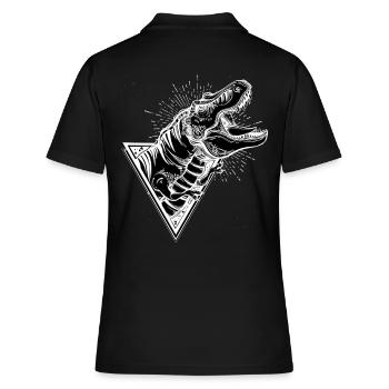 Dinosaure Tyrannosaure Rex - Polo Femme - noir - Dos - Ailine (174cm)