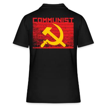 Communist socialist communism communist ussr - Women's Polo Shirt - black - Back - Ailine (174cm)