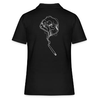 Skull smoke single line - Polo Femme - noir - Dos - Ailine (174cm)