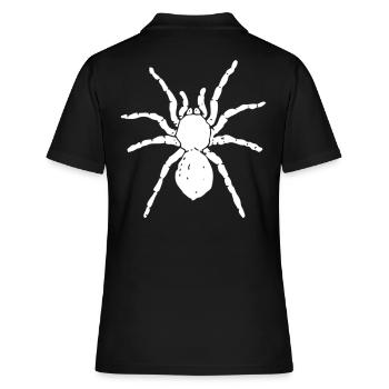 Spinne - Frauen Polo Shirt - Schwarz - Hinten - Ailine (174cm)
