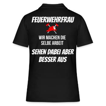 firefighter - Women's Polo Shirt - black - Back - Ailine (174cm)
