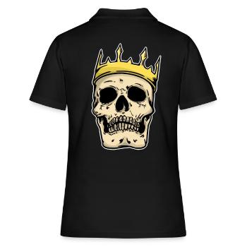 King Skull Fantasy Horror Gothic Dark King Dark - Polo Femme - noir - Dos - Ailine (174cm)
