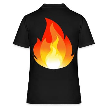Fire Inferno Flame Dessin animé Inferno Fire Fiery - Polo Femme - noir - Dos - Ailine (174cm)