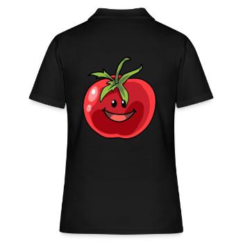 Tomates Végétariens tomates légumes tomates - Polo Femme - noir - Dos - Ailine (174cm)