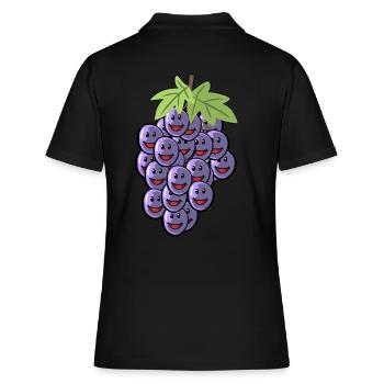 Trauben Weintrauben Wein Geschenk Rebe Traube - Frauen Polo Shirt - Schwarz - Hinten - Ailine (174cm)