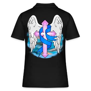 Cross Crosses Symbols Church God Jesus Religion - Women's Polo Shirt - black - Back - Ailine (174cm)