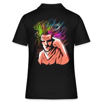 Ideen Und Gedanken - Frauen Polo Shirt - Schwarz - Hinten - Ailine (174cm)
