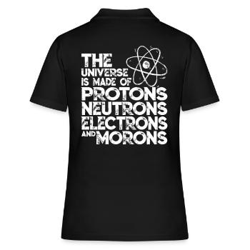 Lustiges Astronomy Astronomie Physiker Shirt - Frauen Polo Shirt - Schwarz - Hinten - Ailine (174cm)