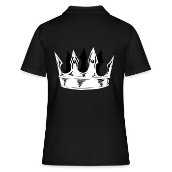 Krone schwarz weiß König Kaiser Mittelalter - Frauen Polo Shirt - Schwarz - Hinten - Ailine (174cm)