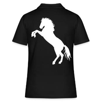 Cheval sauvage étalon cheval chevaux poney cavalier d'équitation - Polo Femme - noir - Dos - Ailine (174cm)