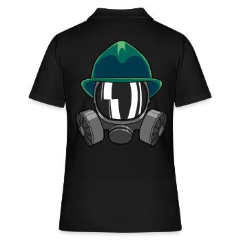 Pompiers volontaires Pompiers Incendie - Polo Femme - noir - Dos - Ailine (174cm)